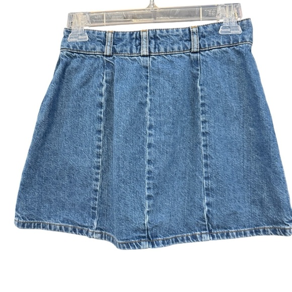 BDG Urban Outfitters Button Front Denim Mini Skirt XS Blue Pockets - Picture 2 of 6
